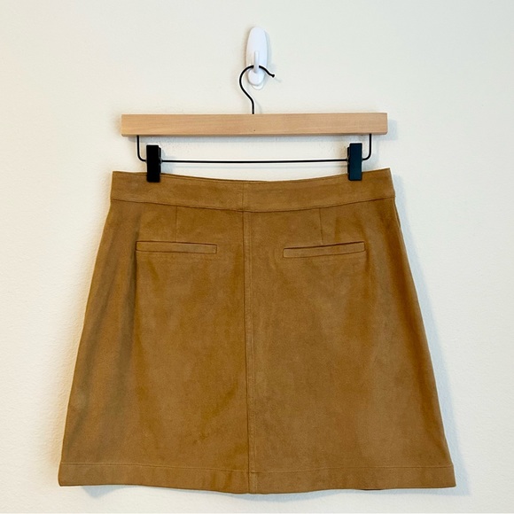 Marine Layer Myra Mini Skirt Faux Suede Tan, Size 6 - Picture 6 of 7
